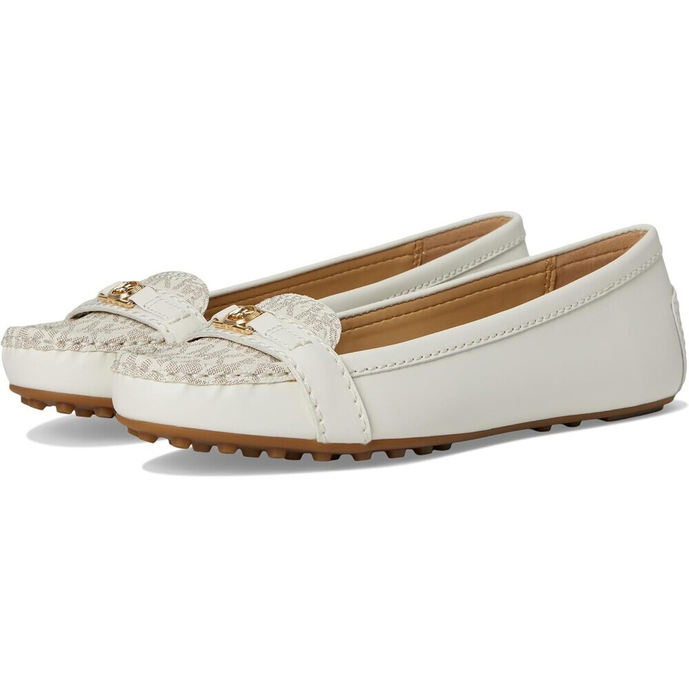 Michael Kors Mandy Flat Women's 6 Vanilla Cream Signature Logo Moccasin ZOGG2324